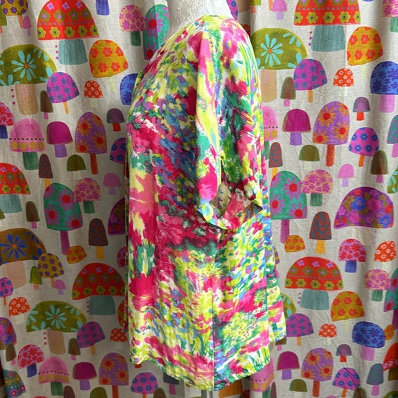 Cimone Colorful Button Down Blouse. Large? - Picture 6 of 8